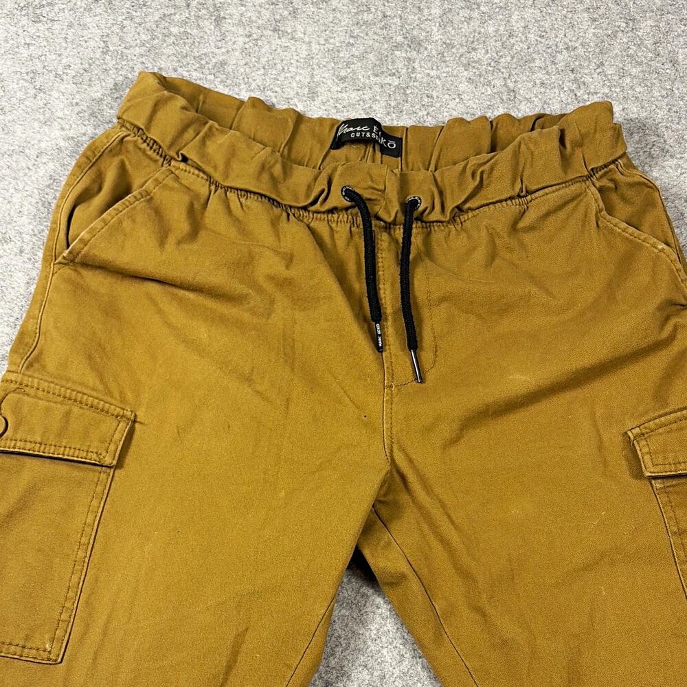 Marc Ecko Cut & Sew Men’s Brown Cargo Jogger Pants L 32" Cotton Stretch see pic